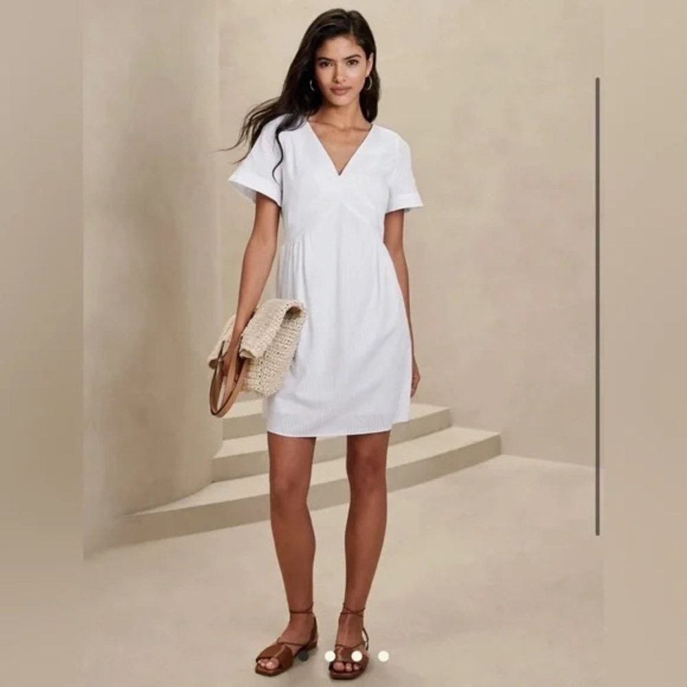NWT Banana Republic white summer mini dress